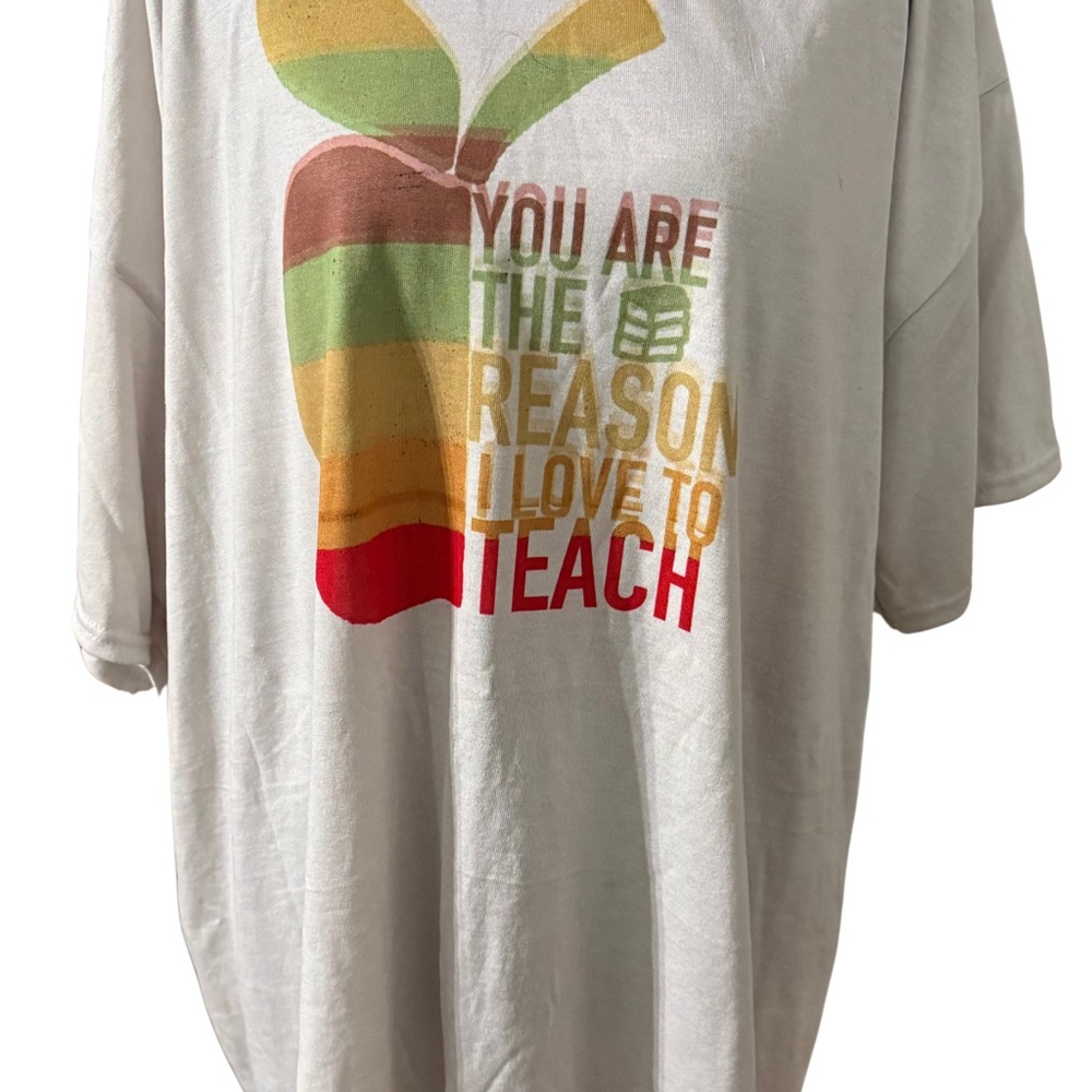 New Women's You Are The Reason I‎ Teach Short Sleeve Tee Back 2 School 2xl